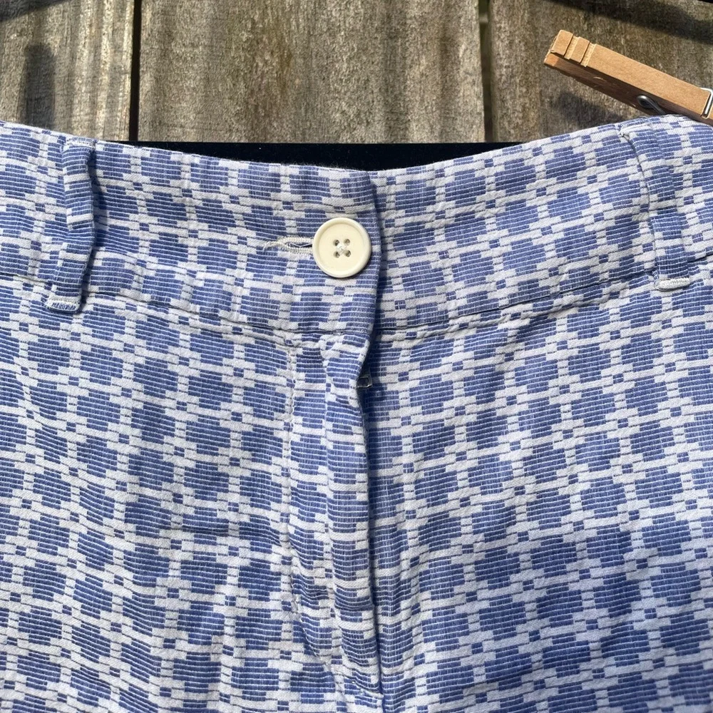 LOFT Blue and White Women's Shorts Sz 2
